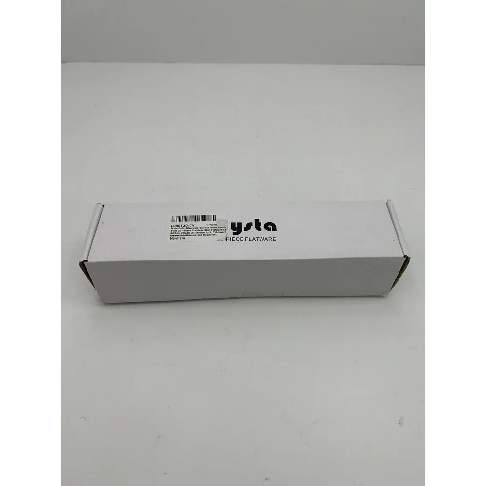 Bysta 20‎ Piece Flatware Set Service for 4 Gold White New